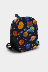 Happy Space Pattern Personalized Backpack – Medium Size Kids Backpack for Ages 3–6, Daycare Bag