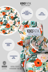 April Blossom Baby Booties – Soft Floral Non-Slip Cotton Slippers for Springtime Steps