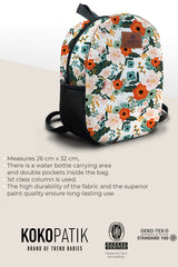 April Flower Pattern Preschool Backpack – Medium Size Kids Backpack for Ages 3–5, Daycare Bag