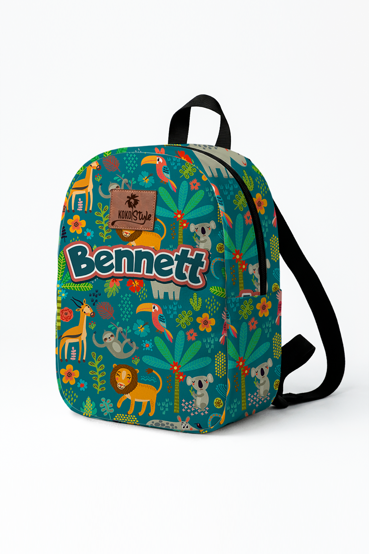 Forest Pattern Personalized Toddler Backpack – Small Size Kids Backpack for Ages 1–3, Daycare Bag