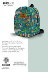 Forest Pattern Toddler Backpack – Small Size Kids Backpack for Ages 1–3, Daycare Bag