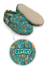 Make It Yours – Personalized Forest Pattern Booties for Babies | Non-Slip, Cotton, Home & Nursery Use