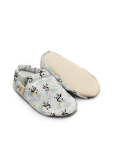 Kokopatik Organic Cotton Baby Booties – Non-Slip Sole, Newborn Booties, Home & Nursery Shoes, Panda Pattern Booties