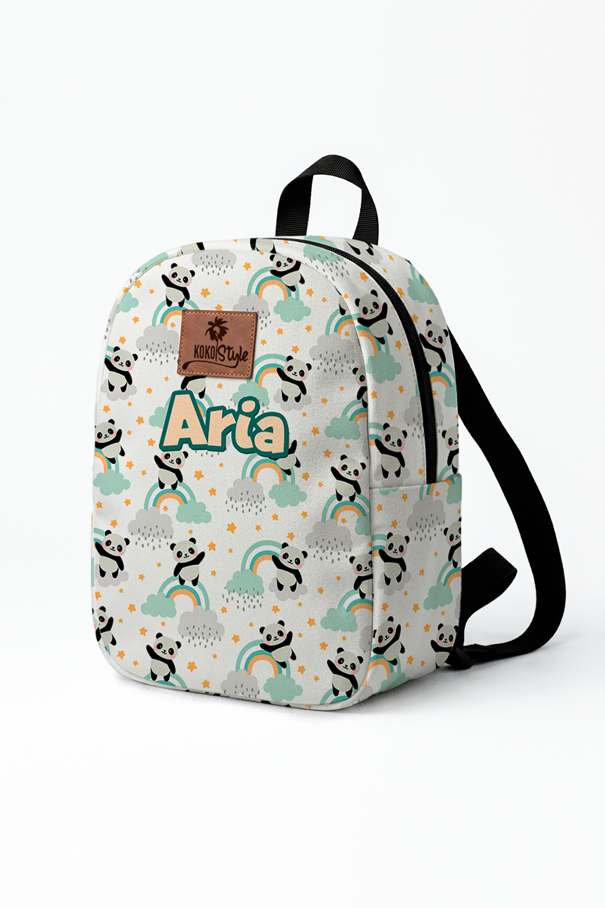 Panda Pattern Personalized Toddler Backpack – Small Size Kids Backpack for Ages 1–3, Daycare Bag