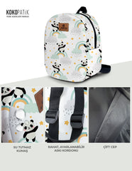 Panda Pattern Toddler Backpack – Small Size Kids Backpack for Ages 1–3, Daycare Bag