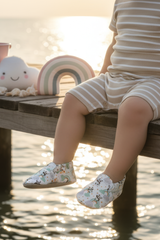 Kokopatik Organic Cotton Baby Booties – Non-Slip Sole, Newborn Booties, Home & Nursery Shoes, Panda Pattern Booties