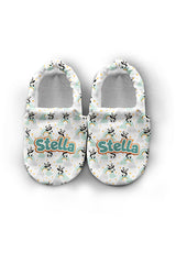 Make It Yours – Personalized Panda Pattern Booties for Babies | Non-Slip, Cotton, Unisex