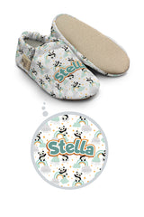 Make It Yours – Personalized Panda Pattern Booties for Babies | Non-Slip, Cotton, Unisex