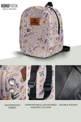 Pink Spring Pattern Toddler Backpack – Small Size Kids Backpack for Ages 1–3, Daycare Bag