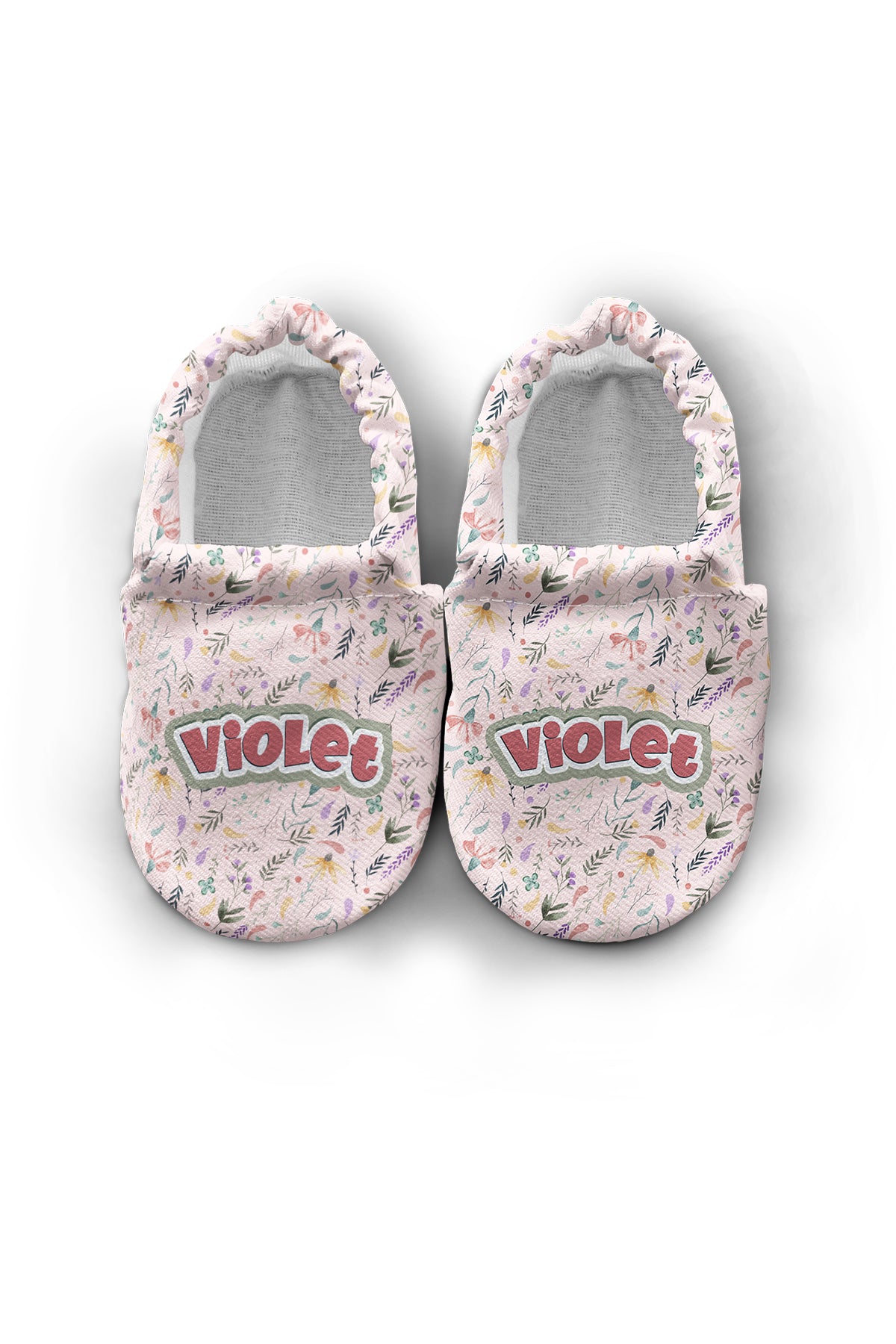Make It Yours – Personalized Pink Spring Booties for Babies | Non-Slip, Cotton, Home & Nursery Use