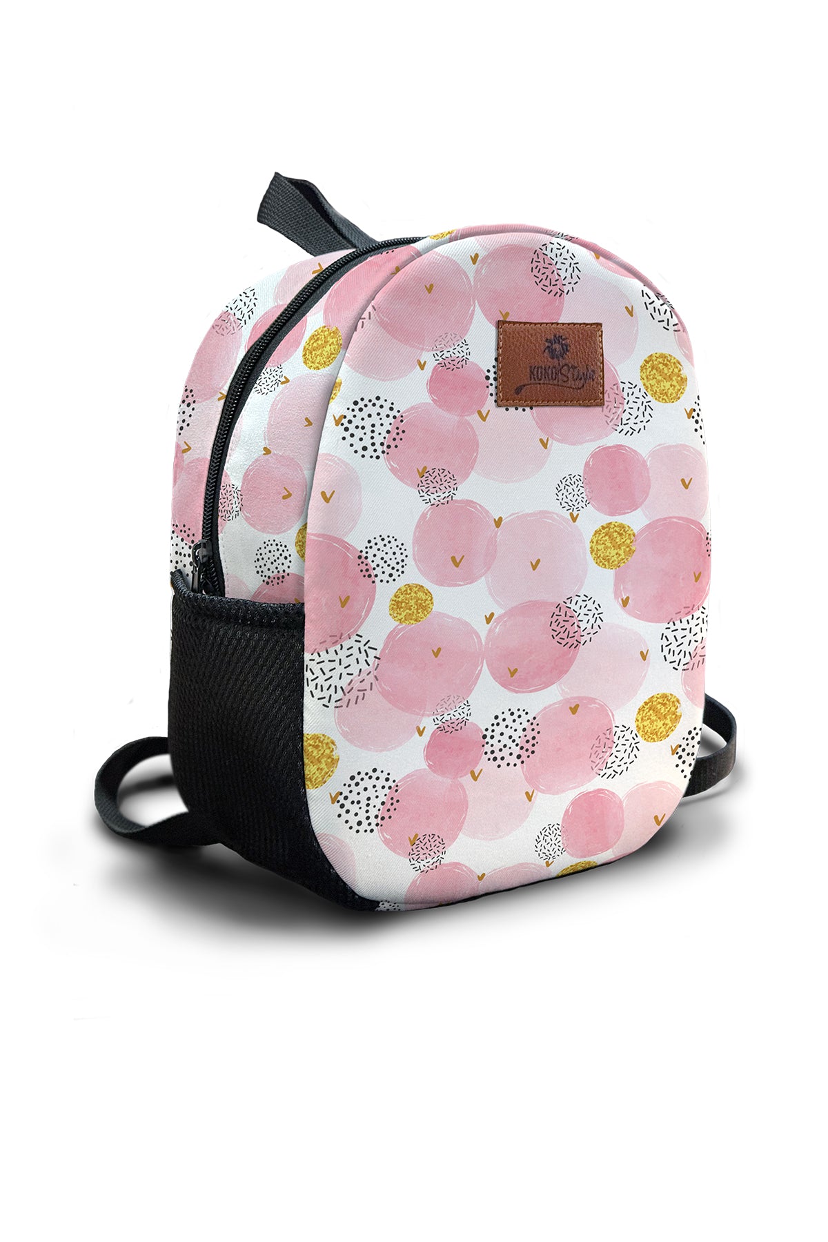 Pink Bubble Pattern Preschool Backpack – Medium Size Kids Backpack for Ages 3–5, Daycare Bag