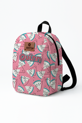 Pink Watermelon Pattern Personalized Toddler Backpack – Small Size Kids Backpack for Ages 1–3, Daycare Bag