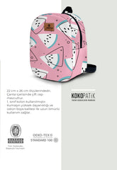 Pink Watermelon Pattern Toddler Backpack – Small Size Kids Backpack for Ages 1–3, Daycare Bag