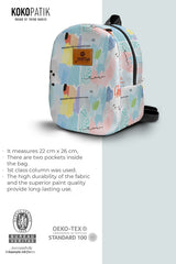 Colorful Pattern Toddler Backpack – Small Size Kids Backpack for Ages 1–3, Daycare Bag
