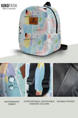 Colorful Pattern Toddler Backpack – Small Size Kids Backpack for Ages 1–3, Daycare Bag