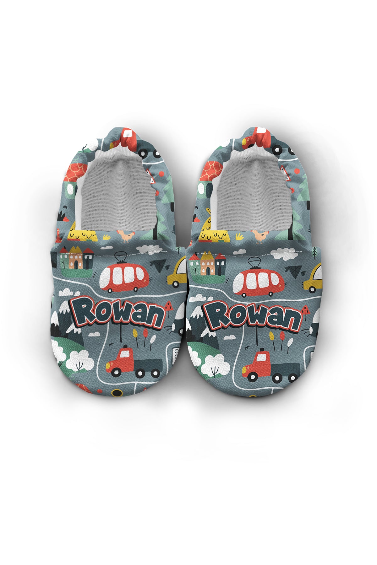 Make It Yours – Personalized Road Pattern Booties for Babies | Non-Slip, Cotton, Unisex