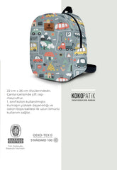 Road Pattern Toddler Backpack – Small Size Kids Backpack for Ages 1–3, Daycare Bag