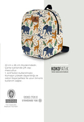 Animated Forest Pattern Toddler Backpack – Small Size Kids Backpack for Ages 1–3, Daycare Bag