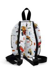 Construction Pattern Personalized Backpack – Medium Size Kids Backpack for Ages 3–6, Daycare Bag
