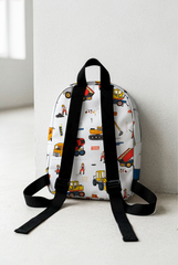 Construction Pattern Personalized Toddler Backpack – Small Size Kids Backpack for Ages 1–3, Daycare Bag