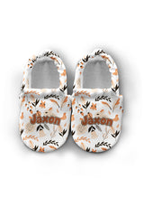 Make It Yours – Personalized Salmon Pattern Booties for Babies | Non-Slip, Cotton, Unisex