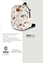 Salmon Bunny Pattern Toddler Backpack – Small Size Kids Backpack for Ages 1–3, Daycare Bag