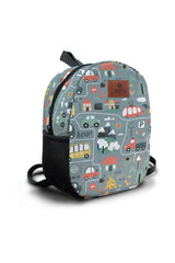 Road Pattern Preschool Backpack – Medium Size Kids Backpack for Ages 3–5, Daycare Bag