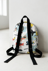 Flying Vehicles Pattern Personalized Toddler Backpack – Small Size Kids Backpack for Ages 1–3, Daycare Bag