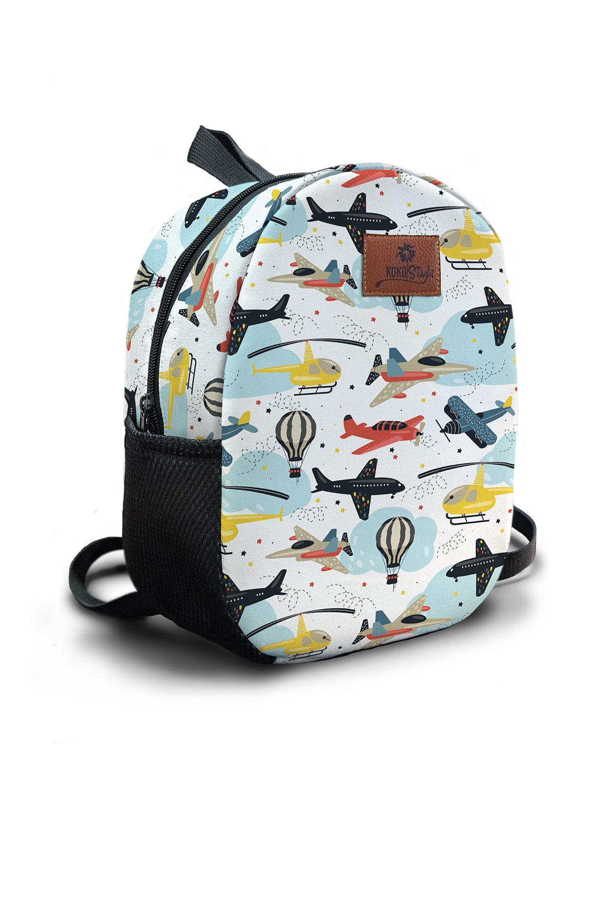 Flying Vehicles Pattern Preschool Backpack – Medium Size Kids Backpack for Ages 3–5, Daycare Bag