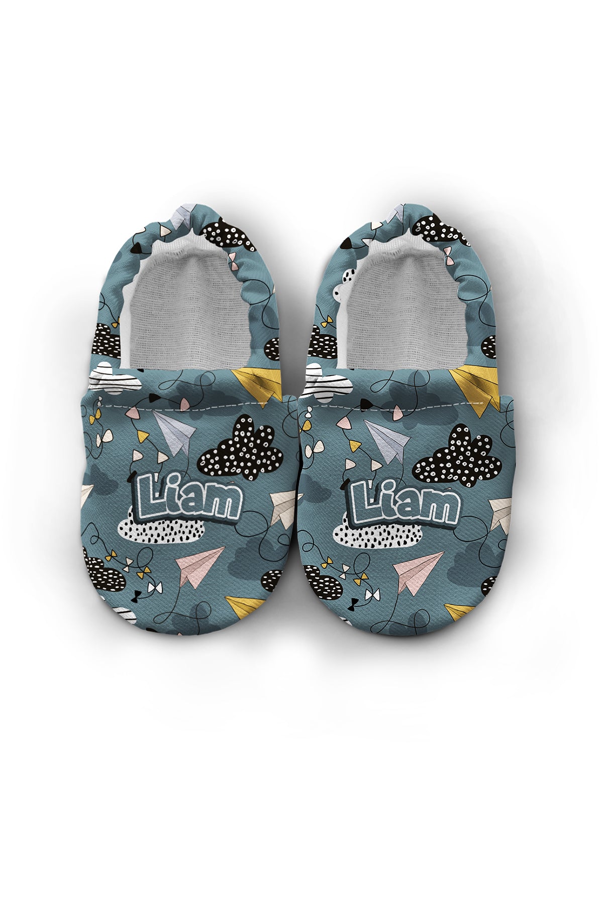 Make It Yours – Personalized Kite Pattern Booties for Babies | Non-Slip, Cotton, Unisex