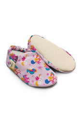Kokopatik Non-Slip Sole, Indoor/Creche Booties, Unisex Baby Booties, Cotton Newborn Shoe, Unicorn Pattern