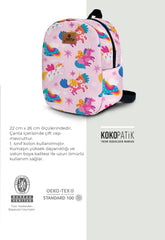 Unicorn Pattern Toddler Backpack – Small Size Kids Backpack for Ages 1–3, Daycare Bag