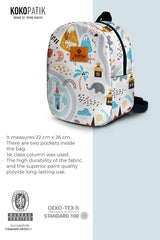 Utopia Pattern Toddler Backpack – Small Size Kids Backpack for Ages 1–3, Daycare Bag