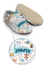 Make It Yours – Personalized Utopia Pattern Booties for Babies | Non-Slip, Organic Cotton, First Step Shoes