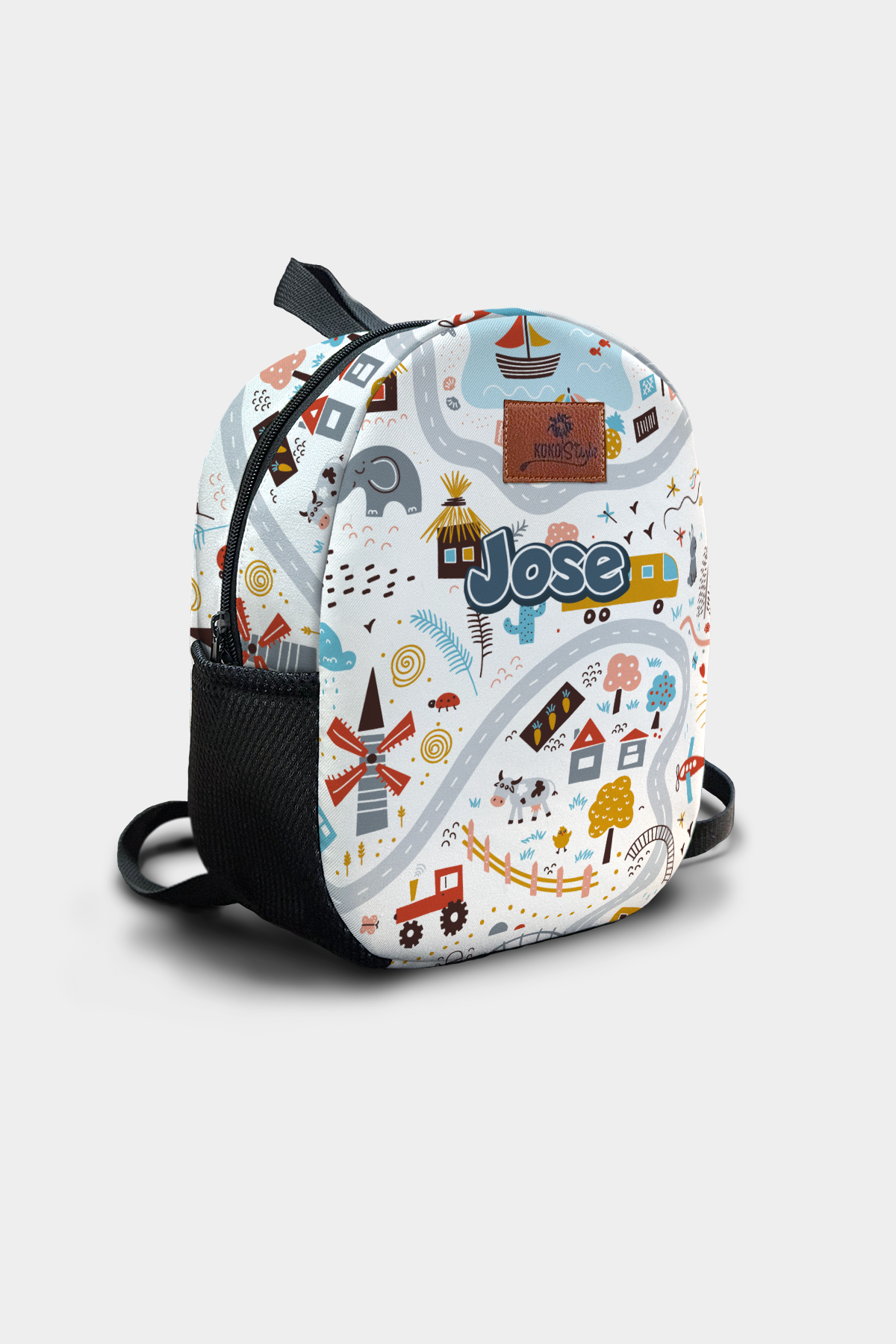 Utopia Pattern Personalized Backpack – Medium Size Kids Backpack for Ages 3–6, Daycare Bag