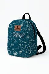 Space Pattern Personalized Toddler Backpack – Small Size Kids Backpack for Ages 1–3, Daycare Bag