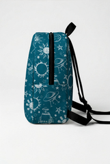 Space Pattern Personalized Toddler Backpack – Small Size Kids Backpack for Ages 1–3, Daycare Bag